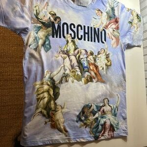 Moschino Couture Baroque Angels Graphic T-Shirt, Size S